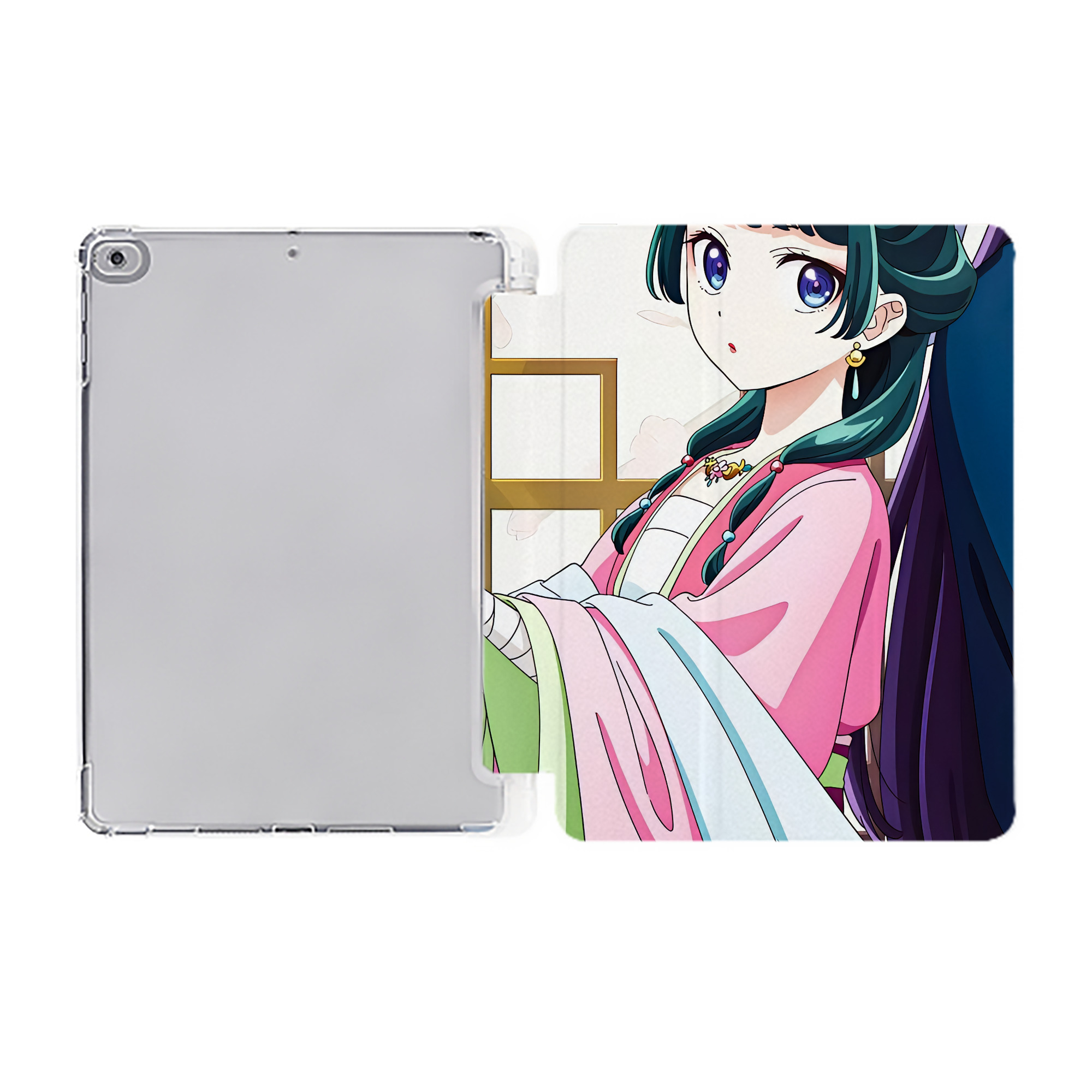 （画像用） 薬屋のひとりごと The Apothecary Diaries IPad ケース ペン収納付き 三つ折りスタンド PUレザー×シリコン 対応機種9.5/10.5/10.9インチ